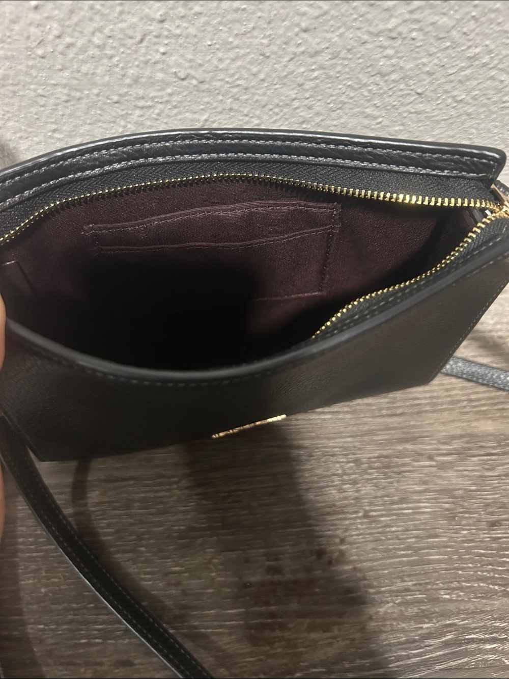 Coach Black Pebbled Leather Crossbody with Gold Hardware - Picture 4 of 4